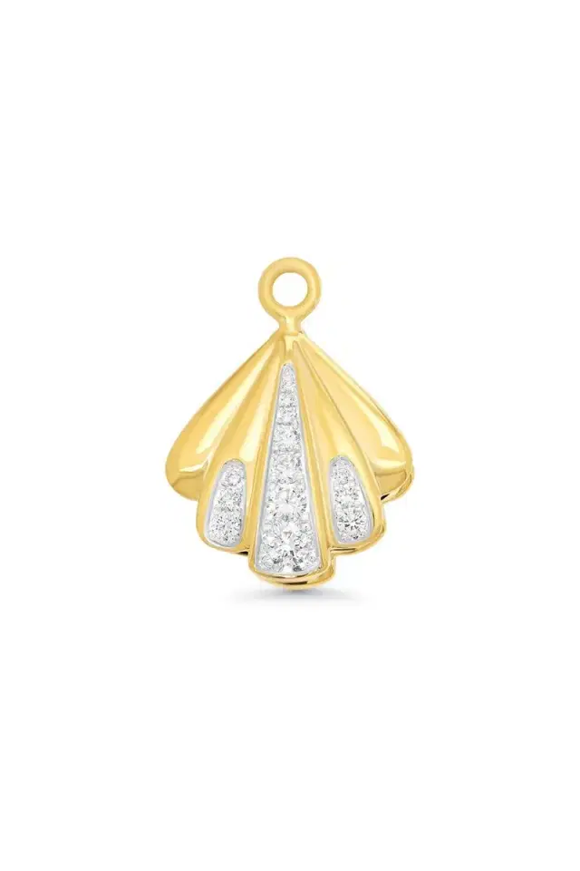 SARA WEINSTOCK Diamond Petite Sea Shell Charm