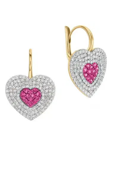 PHILLIPS HOUSE Diamond Pink Sapphire Infinity Heartbeat Leverback | Thumbnail 1 PHILLIPS HOUSE Diamond Pink Sapphire Infinity Heartbeat Leverback | Thumbnail 1