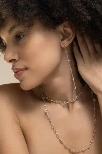Coomi Diamond Pink Tourmaline Drop Earrings | Thumbnail 2 Coomi Diamond Pink Tourmaline Drop Earrings | Thumbnail 2