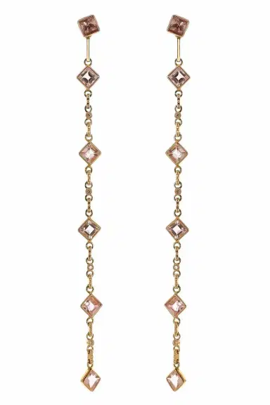 Coomi Diamond Pink Tourmaline Drop Earrings | Thumbnail 1 Coomi Diamond Pink Tourmaline Drop Earrings | Thumbnail 1
