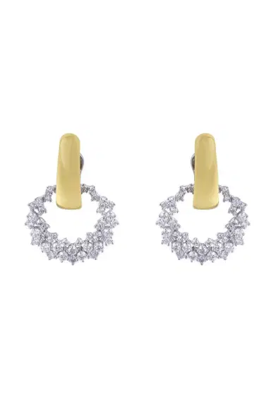 YEPREM Diamond Round Circle Drop Earrings | Thumbnail 1