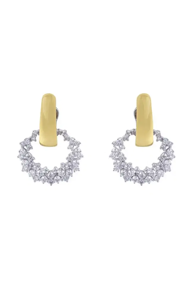 YEPREM Diamond Round Circle Drop Earrings