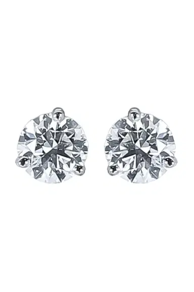 WITH LOVE Diamond Round Solitaire Martini Stud Earrings | Thumbnail 1 WITH LOVE Diamond Round Solitaire Martini Stud Earrings | Thumbnail 1