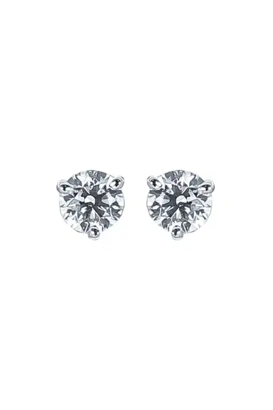 WITH LOVE Diamond Round Solitaire Stud Earrings - 1.2ct | Thumbnail 1