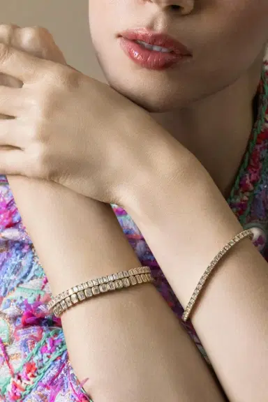WITH LOVE Diamond Round Tennis Bracelet - 5ct | Thumbnail 3