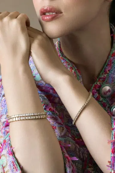WITH LOVE Diamond Round Tennis Bracelet - 5ct | Thumbnail 4