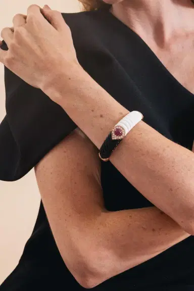 ANDREOLI Diamond Ruby Kogolong Bracelet - Rose Gold | Thumbnail 5