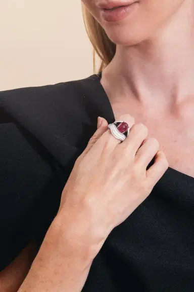 ANDREOLI Diamond Ruby Kogolong Ring | Thumbnail 4