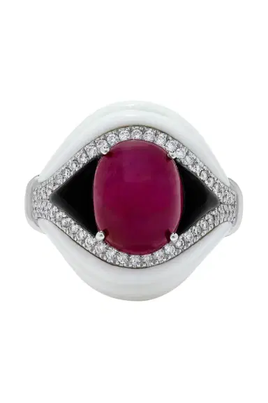 ANDREOLI Diamond Ruby Kogolong Ring | Thumbnail 1