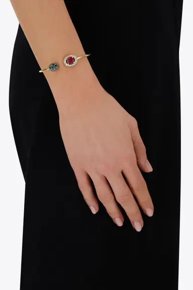 NANIS Diamond Ruby Reverse Bangle Bracelet | Thumbnail 4 NANIS Diamond Ruby Reverse Bangle Bracelet | Thumbnail 4
