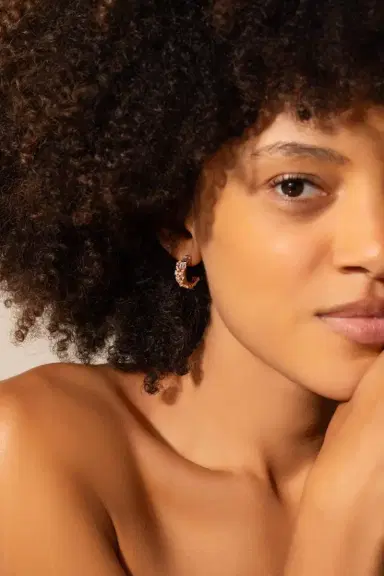 Ananya Diamond Scatter Baguette Hoop Earrings | Thumbnail 2 Ananya Diamond Scatter Baguette Hoop Earrings | Thumbnail 2