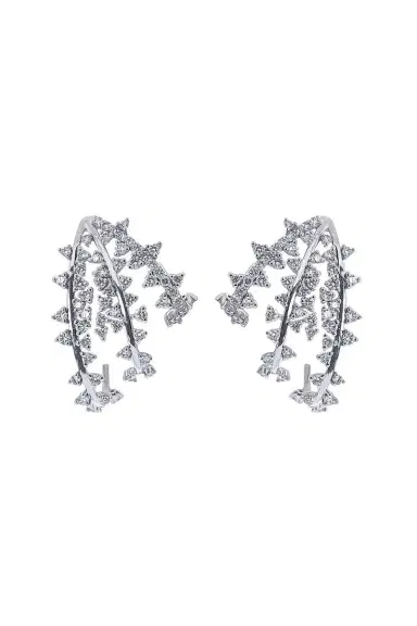 Ananya Diamond Scatter Tri-Hoop Earrings | Thumbnail 1