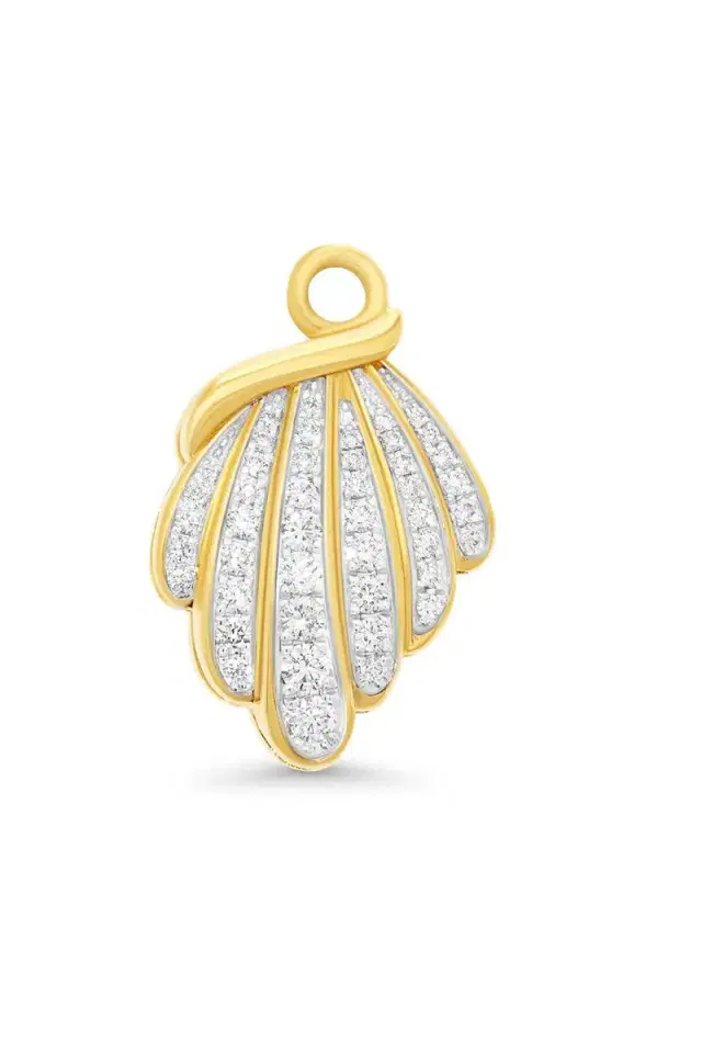 SARA WEINSTOCK Diamond Sea Shell Charm