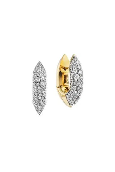 Uniform Object Diamond Shard Huggie Earrings | Thumbnail 1