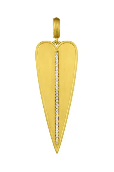 LEIGH MAXWELL Diamond Skinny Heart Pendant | Thumbnail 1