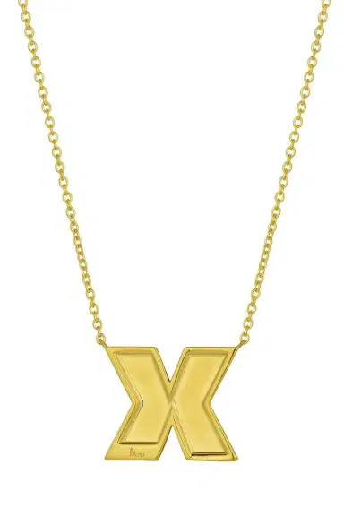LEIGH MAXWELL Diamond Small Rigid Initial Necklace | Thumbnail 5
