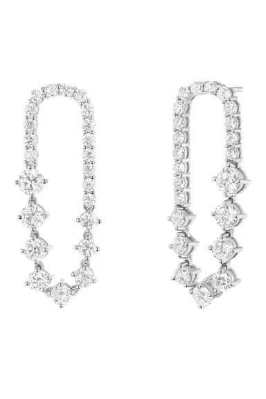 Melissa Kaye Diamond Small Stella Ellipse Earrings | Thumbnail 1