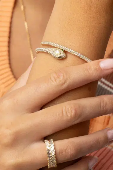 Anita Ko Diamond Snake Coil Bracelet | Thumbnail 3