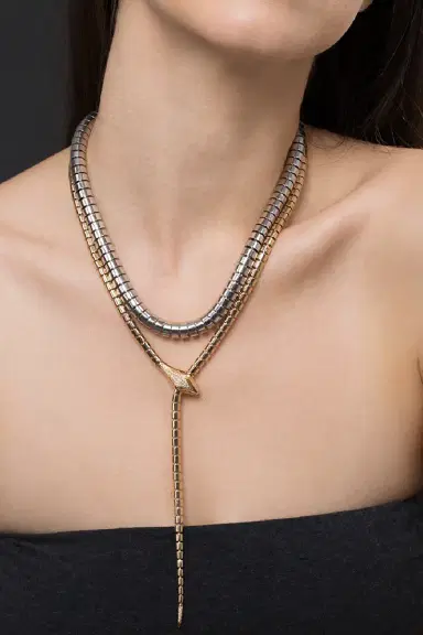 SIDNEY GARBER Diamond Snake Lariat Wrap Necklace | Thumbnail 4 SIDNEY GARBER Diamond Snake Lariat Wrap Necklace | Thumbnail 4
