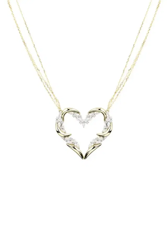 YEPREM Diamond Strada Heart Necklace
