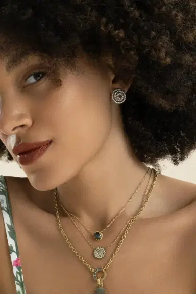 Sylva & Cie Diamond Swirl Earrings | Thumbnail 4
