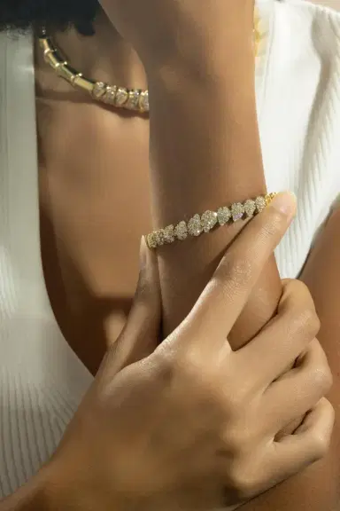 ANDREOLI Diamond Tear Drop Bracelet | Thumbnail 3
