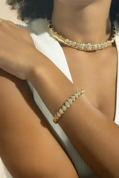 ANDREOLI Diamond Tear Drop Bracelet | Thumbnail 4
