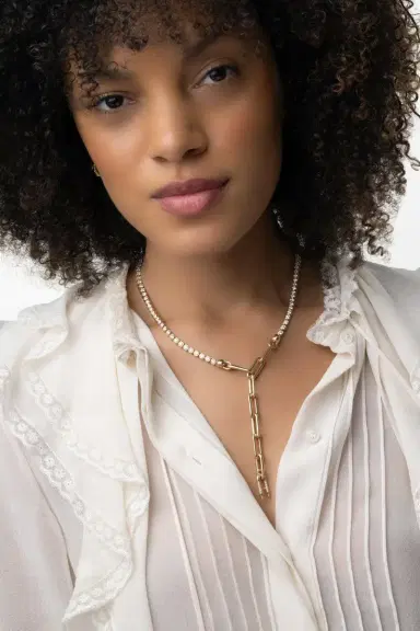 Uniform Object Diamond Tennis Necklace | Thumbnail 3