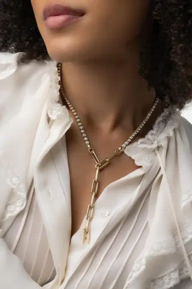 Uniform Object Diamond Tennis Necklace | Thumbnail 5