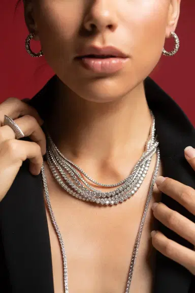 MARISSA DIAMONDS Diamond Tennis Necklace - 9.48ctw | Thumbnail 2