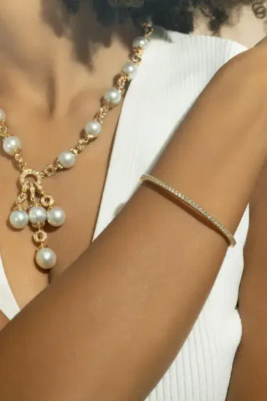 ANDREOLI Diamond Tennis Stretch Bracelet | Thumbnail 3