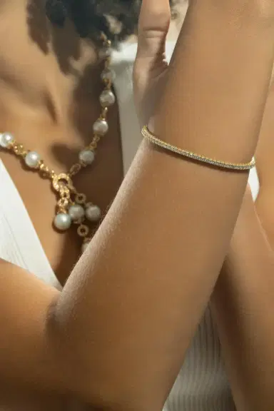 ANDREOLI Diamond Tennis Stretch Bracelet | Thumbnail 4