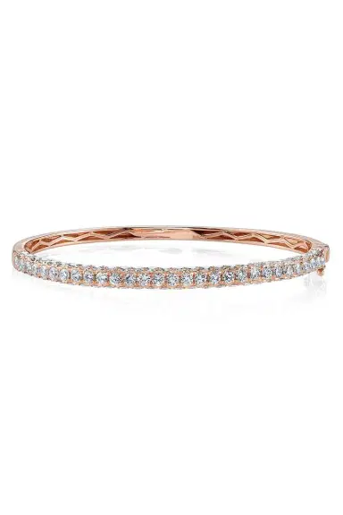 SHAY JEWELRY Diamond Three Sided Bangle Bracelet | Thumbnail 1