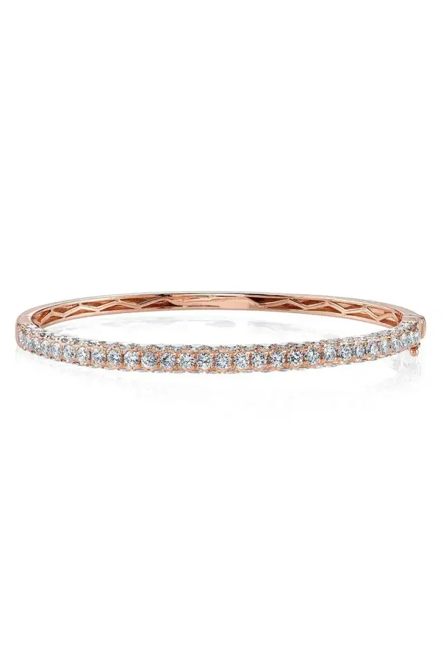 SHAY JEWELRY Diamond Three Sided Bangle Bracelet