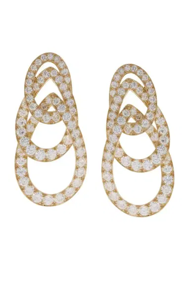 DAVID WEBB Diamond Triple Deck Earrings | Thumbnail 1