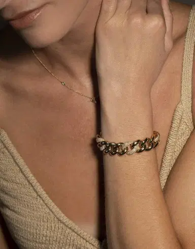 SHAY JEWELRY Diamond Triple Pave Jumbo Link Bracelet | Thumbnail 2