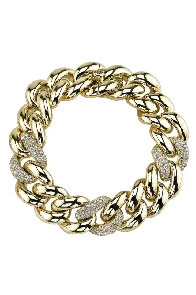 SHAY JEWELRY Diamond Triple Pave Jumbo Link Bracelet