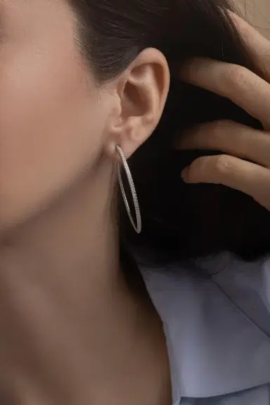 Engelbert 1920 Diamond Twisted Earrings - 45Mm | Thumbnail 4 Engelbert 1920 Diamond Twisted Earrings - 45Mm | Thumbnail 4