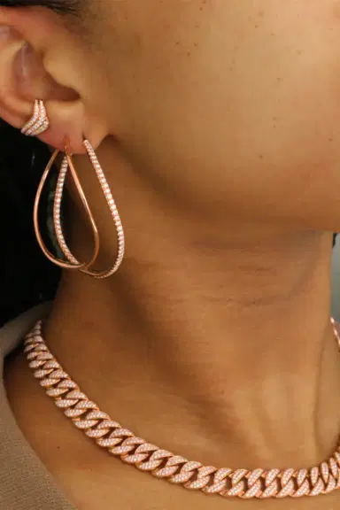 Anita Ko Diamond Twisted Hoop Earrings | Thumbnail 2