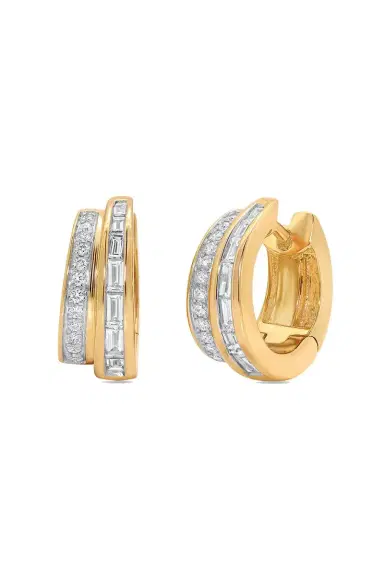 SARA WEINSTOCK Diamond Two Row Papua Earrings | Thumbnail 1