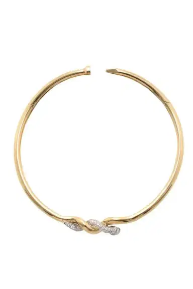 DAVID WEBB Diamond Two Tone Nail Collar Necklace | Thumbnail 1 DAVID WEBB Diamond Two Tone Nail Collar Necklace | Thumbnail 1