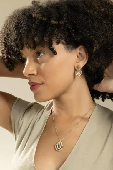 DAVID WEBB Diamond Unity Earrings | Thumbnail 2