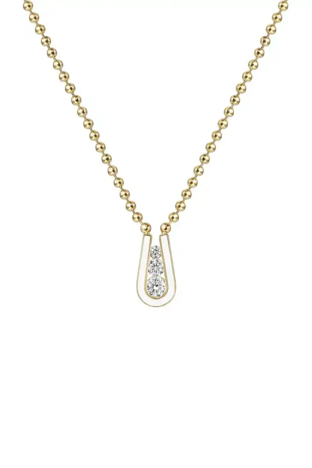Melissa Kaye Diamond White Daphne Pendant Necklace