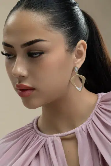 ARUNASHI Diamond Wicker Single Layer Earrings | Thumbnail 3 ARUNASHI Diamond Wicker Single Layer Earrings | Thumbnail 3