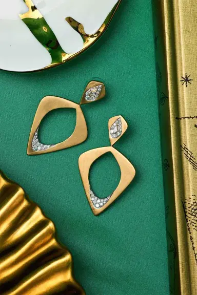 ARUNASHI Diamond Wicker Single Layer Earrings | Thumbnail 5 ARUNASHI Diamond Wicker Single Layer Earrings | Thumbnail 5