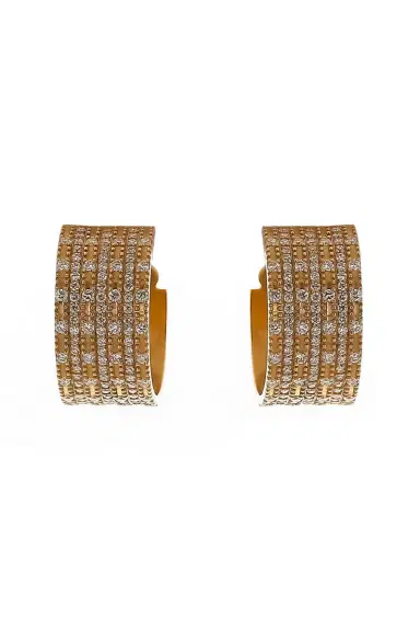 Coomi Diamond Wide Huggie Earring | Thumbnail 1 Coomi Diamond Wide Huggie Earring | Thumbnail 1