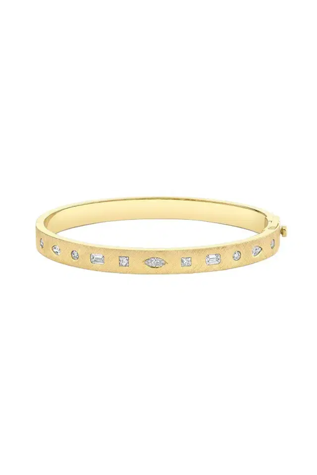 LOGAN HOLLOWELL Diana Diamond Bangle Bracelet