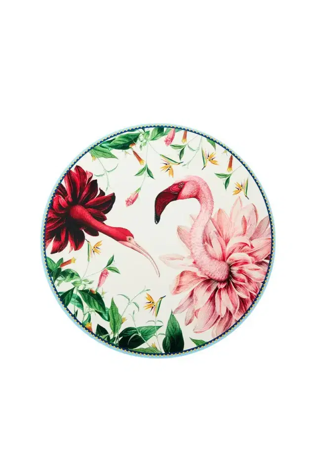 La DoubleJ Disk Placemat - Birdbloom Ivory