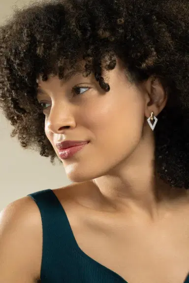 DAVID WEBB Double Diamond Earrings | Thumbnail 2