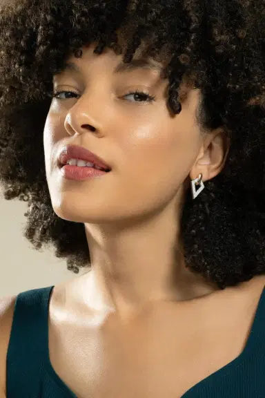 DAVID WEBB Double Diamond Earrings | Thumbnail 3